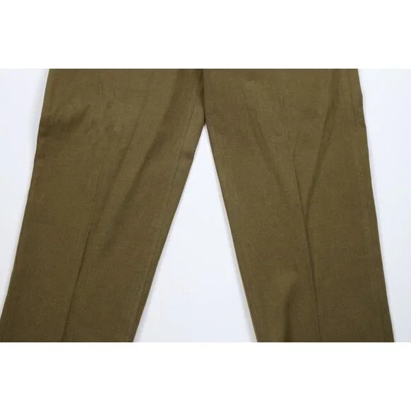Vtg 40s 50s Korean World War II Mens 33x31 Distressed Wool Trousers Pants USA